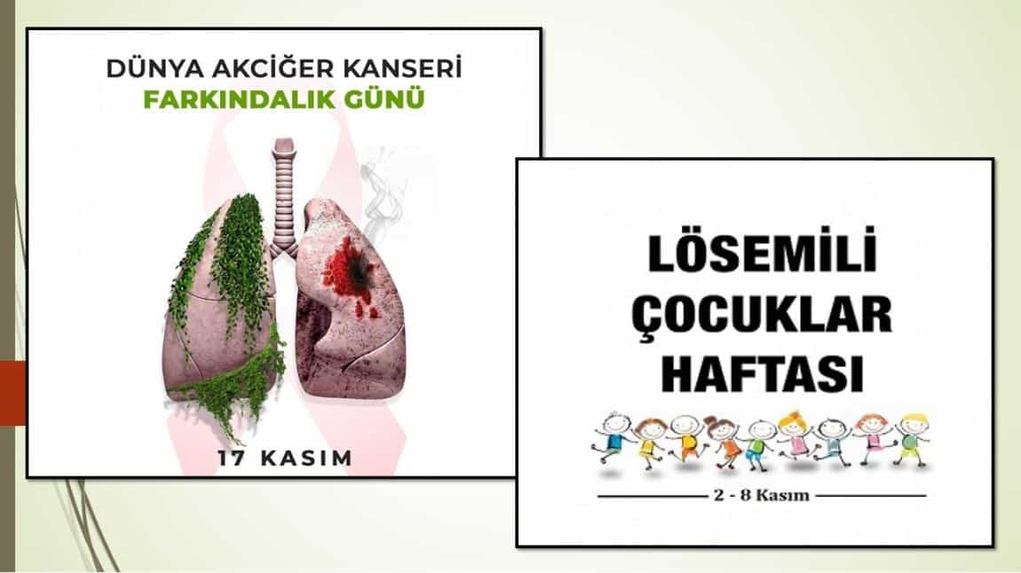 Lösemili Çocuklar Haftası ve Dünya Akciğer Kanseri Günü Çalışmaları